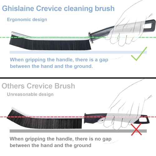 Image of Ghislaine Hard Bristle Crevice Cleaning Brush, Gap Cleaning Brush Multifunctional Crevice Cleaning Tool for Household, Bathroom, Kitchen, Tiles, Window, Door Slots