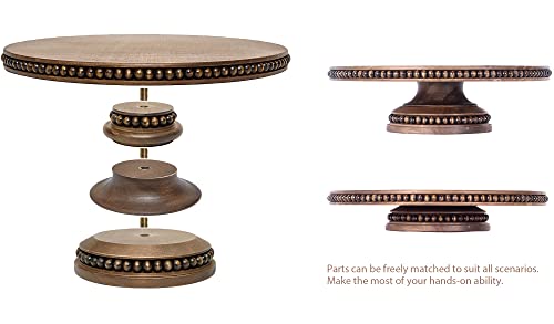 Smaafit 12 Inch Cake Stand, Wood Cake Stand, Cake Stands For Dessert Table Use At Wedding, Dessert Stands For Parties And Restaurants, Rustic Cake Stand For Farmhouse, Wedding Cake Stand (Brown) #TOP3