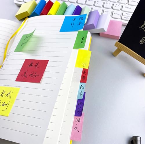 11 pads multicolor sticky notes set assorted bright colors 11-colors mini-sized sticky index tab