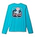 Columbia Youth Boys Terminal Tackle PFG Fish Bars Long Sleeve, Ocean Teal Graphic, X-Large