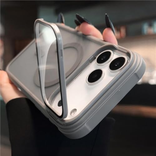 Coque transparente iPhone 15 Pro Max avec béquille caméra en alliage premium