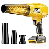 Cordless Leaf Blower for DeWALT 20V Battery,580000RPM Brushless Turbo Jet Blower with 3 Nozzles, Lightweight Handheld Blower for Patio, Lawn, Yard, Leaves, Dust, Garage & Snow Cleaning (No Battery)