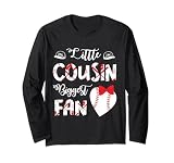 Big Baseball Heart Little Cousin Biggest Fan Player Lover Long Sleeve T-Shirt