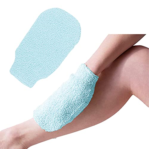Spa Savvy: Exfoliating Bath Mitt | Remove Dead Skin, Exfoliate Your Body | Enhance Your Shower Experience, Travel Friendly (Blue)