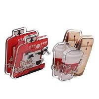 Lot De 6 Pinces à Message Pratiques - Porte-Mémo Compact Résine Et Métal Pour Bureau Et Maison