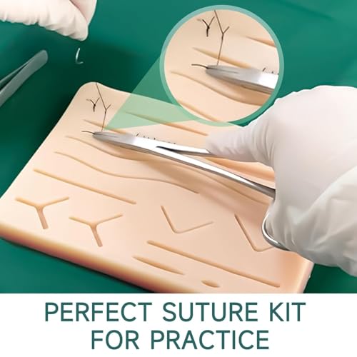 Kit De Sutura Para Estudantes De Medicina-(30 Peças) Com Almofada De Silicone Durável Ferramentas Pr