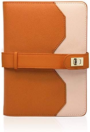 Aura Estelle Lock-It Notebook A5 Size | Planner | Agenda | Personal Organizer | Diary | Planner Cover| Leather Journal | Refillable Planner | Undated Planner (Moscow Copper)