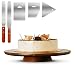 Wood Cake Stand Acacia - 13 inch Cake Stand Turntable- Revolving Cake Decorating Stand - 100% Natural ideal for Use at Parties, Weddings, Restaurants - Very Stable
