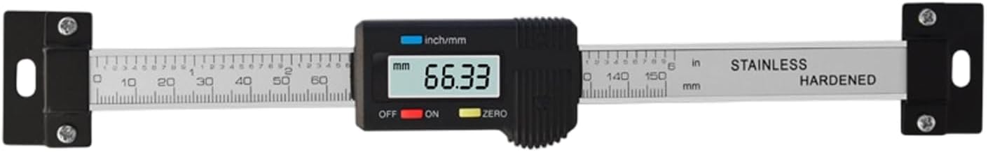 Woodworking Setup Ruler Digital Readout | Bracket Mounted Construction, Checking Tool for Benches