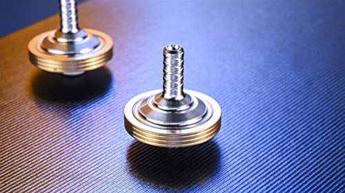 Joytech Exquisite Spinning Top Stainless Steel Brass Rim Precision Gyroscope Kill Time Metal Anti-Gravity Perfect Balance Desktop Toy T046 - Thumbnail 7