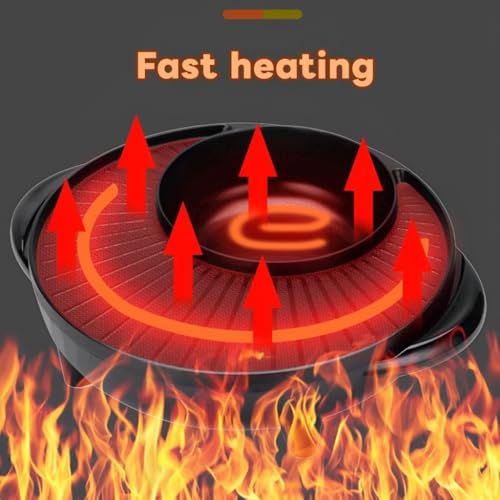 2 in 1 Electric Hot Pot & Grill - Multi-Functional Cooker with Separate Zones, 5 Heat Settings (50-200°C) - Image 6