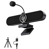 Inwa Altoparlante PC con 2K Webcam e Mic, Casse per Monitor con Morsetto