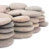 [About 91 PCS - 106 PCS](18.3 Pounds) River Rocks, Flat Rocks, 2.27'-3.56'Painting Rocks, Craft Rocks, DIY Rocks, Painting Stones