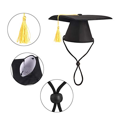 4 Pieces Pet Graduation Caps With Neck Tie Dogs Cats Graduation Hats For Small Medium Pet Costume Accessory Photography Props #TOP2