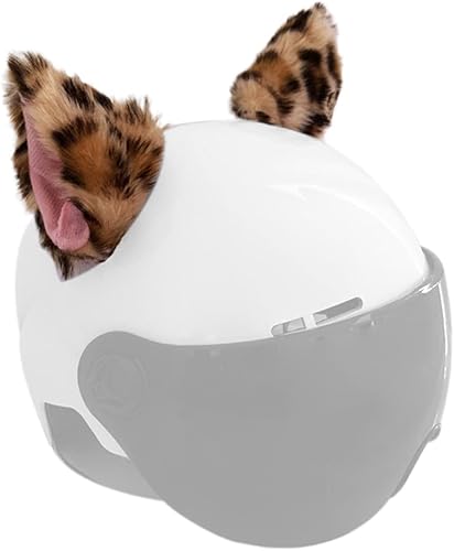 Orejas de gato para casco, orejas de felpa, accesorio adhesivo para casco para bicicleta, motocicleta, superficies lisas, decoración de cascos