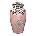 Human Funeral Cremation Urn, Large Size Pink Human Ash Urn with Velvet Bag and Personalization