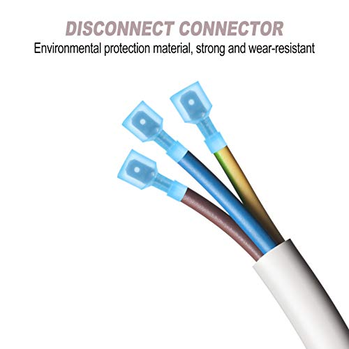 VILLCASE Conector de Desconexão Rápida de Espátula Macho de Nylon 150Pcs 16-14 Awg Crimpagem de Fio