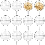 DOITOOL 100Pcs Clear Acrylic Chocolate Holders Mini Cupcake Muffin Truffle Wrapping Boxes Candy Dome Packaging Boxes for Valentine'S Day, Weddings, and Diy Crafts Bouquet