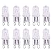 Żarówki halogenowe G9,ściemnialne żarówki halogenowe G9 230V,żarówka G9 2900 K ciepła biel do światła RV,lampy stołowe,oświetlenie szafki,piekarnik,wymienne żarówki kapsułkowe do lamp,opakowanie 10,4