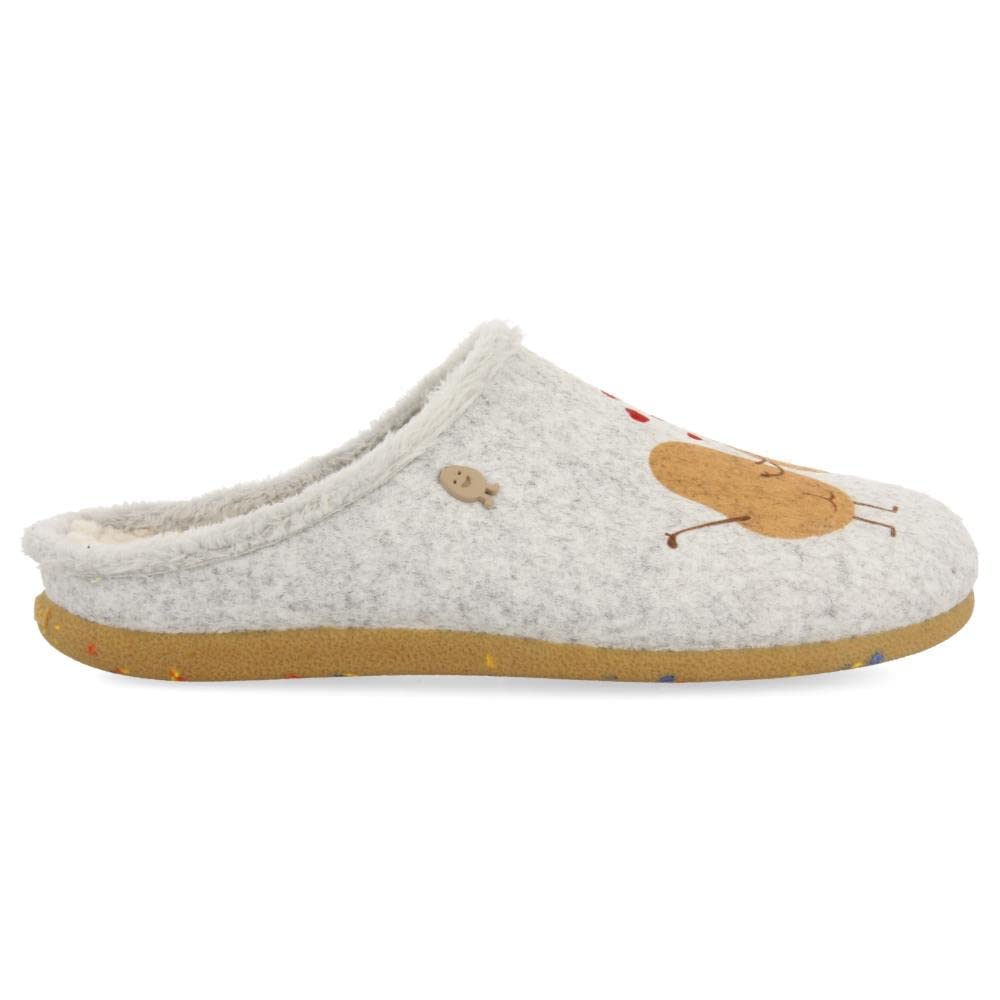 HOT POTATOES Women's Elphin Slipper, Grey, 5 UK