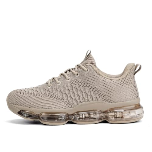 Image of Pozvnn Mens Air Cushion Running Shoes Fashion Casual Walking Tennis Sneakers Non Slip Breathable Trail Sport Gym