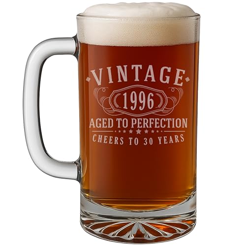 Unique 1996 Etched Beer Mug Gift