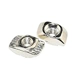 BINZZO Sliding T Slot Nuts 2020 Series M3 60 Pack T Nuts Carbon Steel Nickel Plated Half Round Roll in Sliding 6mm Slot Aluminum Profile Accessories for T Slot Aluminum Profile 20 x 20 Series
