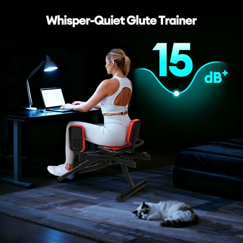 Image of Hip Abductor Adductor Machine, 2-in-1 Glute & Inner Thigh Trainer Home Gym