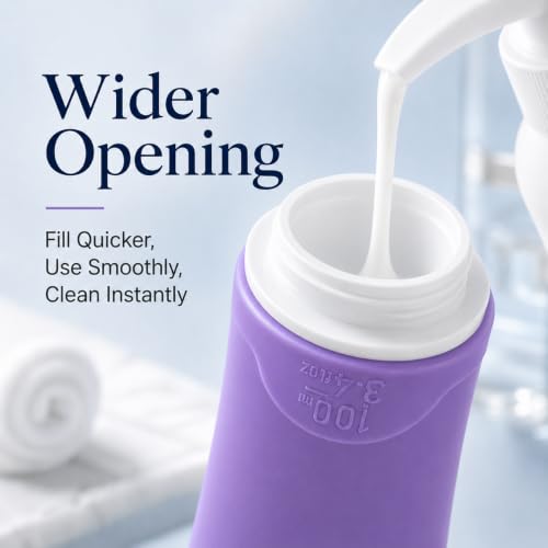 Image of INSFIT Travel Bottles for Toiletries, TSA Approved 3oz Travel Size Containers, BPA Free Leak Proof Squeezable Silicone Tubes for Shampoo Conditioner Lotion Body Wash with Labels