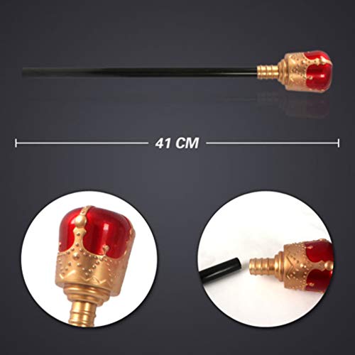 EXCEART Cetro de Rei E Coroas de Rei Real E AcessÃ³rios de Fantasia de Princesa Tiara Rainha para Fe