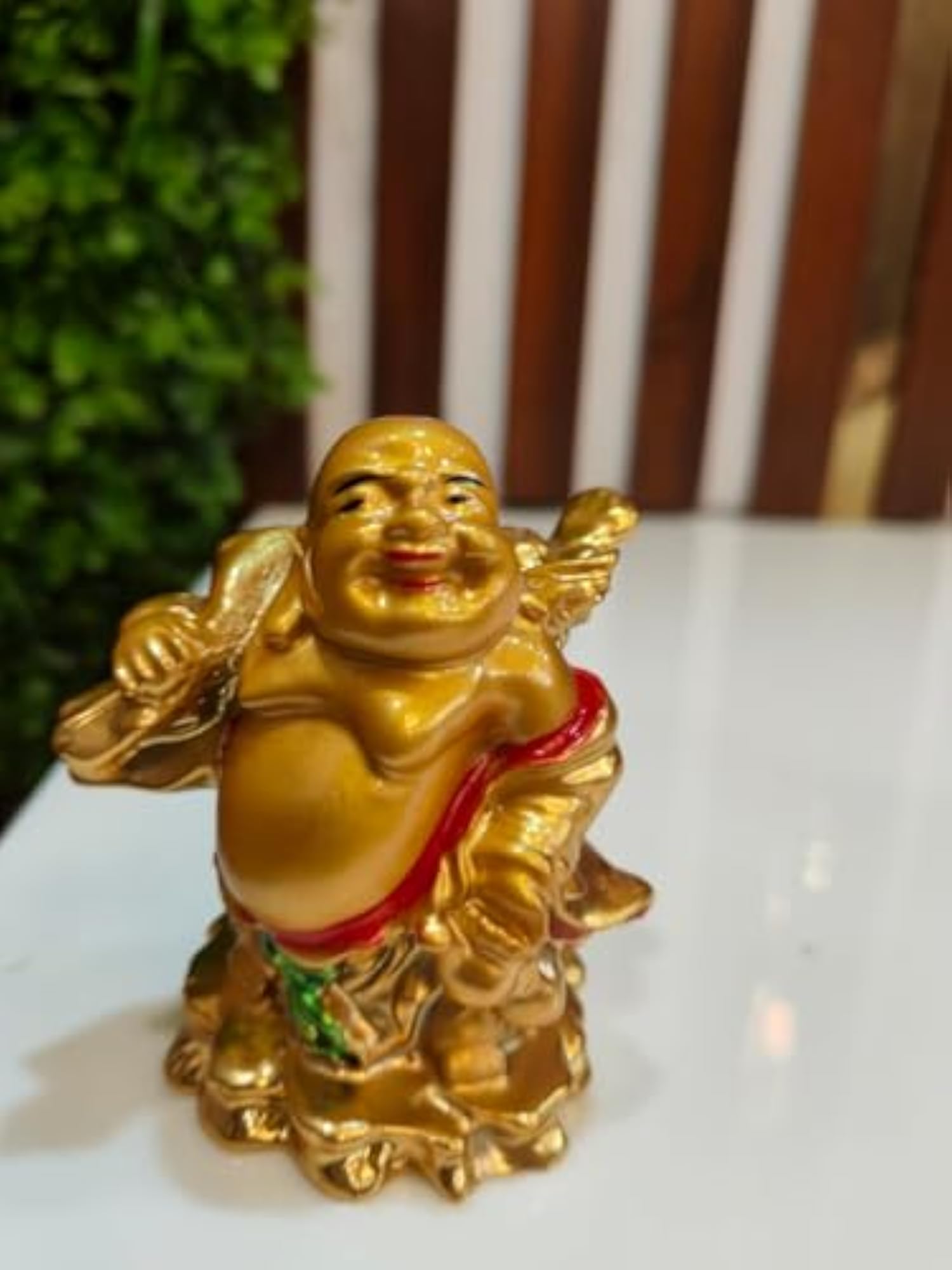 Happy Man with Money Bag, Decorative Figurine