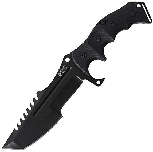 Snake Eye Tactical 11" Heavy Duty Fixed Color Blade Hunting Knife w/ Nylon Sheath (MTECH)