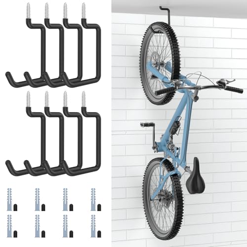 Housolution Screw in Bike Hooks, [8 Pack] 8-inch for Wall and Ceiling