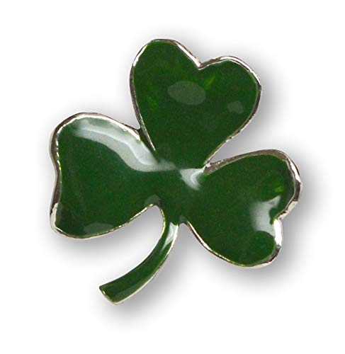 Broche trèfle irlandais étain émaillé vert trèfle à trois feuilles