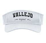 Original Vallejo California Retro Hometown Name Vallejo Sport Sun Visor, Adult, One Size, White