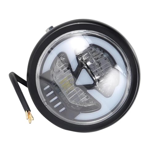 に適合する スズキ用 汎用バイク用 6.5インチ LEDヘッドライト ハイ/ロービーム 丸型ヘッドランプ(Yellow Light)