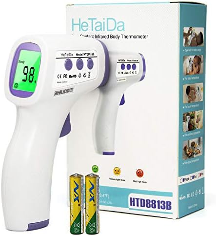 Baby Forehead Thermometer with Voice Reading, Digital Infrared Non-Contact Suitable for Baby, Toddlers and Adults And Object with Instant Results (Purple)