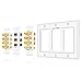 TNP Home Theater Wall Plate - 3-Gang 7.2 Surround Sound Distribution w/Premium Gold Plated Copper Banana Binding Post Coupler for 7 Speakers, 2 RCA Jack for Subwoofer, 3 HDMI Port for UHD 4K HD 1080P