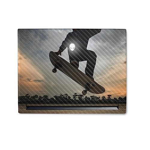 Image of MightySkins Carbon Fiber Skin Compatible with Alienware M18 R1 (2023) Full Wrap Kit - Ollie | Protective, Durable Textured Carbon Fiber Finish | Easy to Apply & Change Styles | Made in The USA