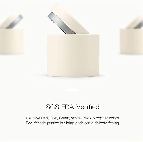 Miniatura 6 de Caja de lata pequeña con tapas herméticas para almacenamiento de café, té, dulces, almacenamiento de hojas sueltas, té, 5 unidades (blanco, M)