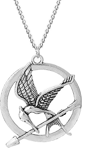 True Radiance Hunger Games Necklace, Mockingjay Necklace Pendant Silver