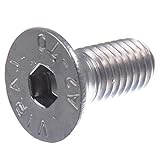 SECCARO Senkschraube M8 x 18 mm, Edelstahl V2A VA A2, DIN 7991 / ISO 10642, Innensechskant, 20 Stück