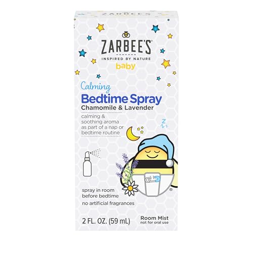 Zarbee’s Baby Sleep Spray; Calming Bedtime Spray with Natural Lavender and Chamomile to Help Infant Nighttime Routine; 2oz Bottle