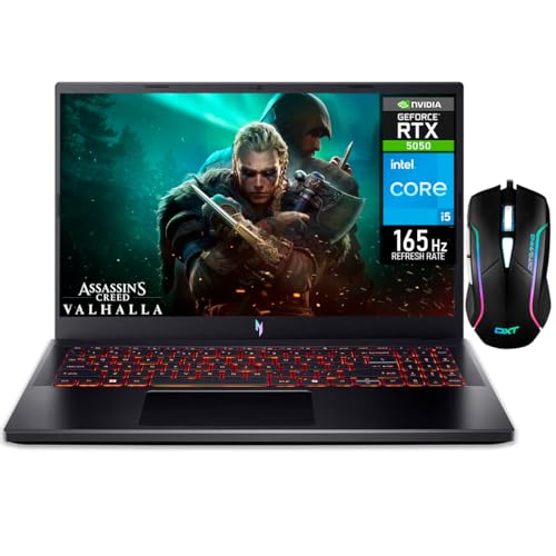 Acer Laptop Gamer Nitro V 15 Nvidia Geforce Rtx 5050 Intel Core I5 13420H 32GB Ssd 512GB 15.6" Fhd 165Hz Teclado Ingles Mouse Dxt Gaming Creacion de Contenido y Competitivo