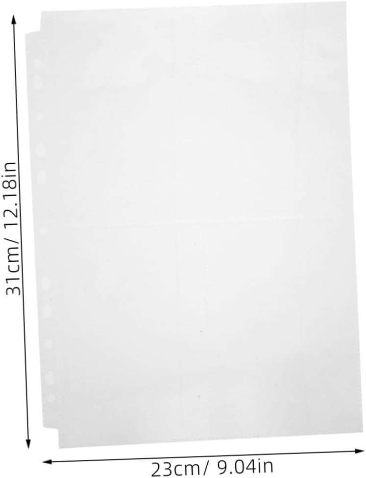 60pcs Double Sided Photo Album Refill Pages Clear PVC Sleeves for Photos Postcards Slot Design Clear Protectors for Home Memories