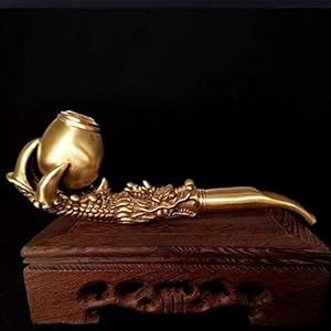 Opuntia Mo 1 stks Roken Pijp Traditionele Vintage Messing Rook Metalen Pijpen Afneembare Sigaret Houder met gereedschap