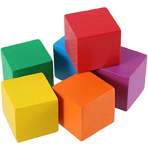 HOIGON 150 PCS 1 Inch Colorful Wooden Blocks, Small Wooden Cubes with Assorted Colors, Colored Square Wood Block for Crafts by HOIGON - Image 4
