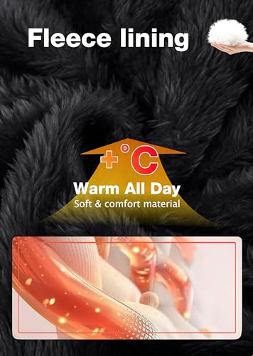 Magcomsen MCS9933D-153-BLACK-4XL-0 Winter Coats For Mens Military Parka Jacket Fleece Lined Winter Cargo Jackets Black L thumb #2