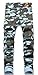 Enrica Men's Casual Straight Slim Paint Printed Graffiti Jeans Cargo Pants, Camouflage 3574, 36