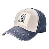 SDEGTHO Music Note Printing Summer Baseball Cap Washed Baseball Hat Adjustable Cotton Sport Cap for Adult Outdoor Activity